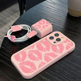 Colorful Heart Pattern Pink Phone Case
